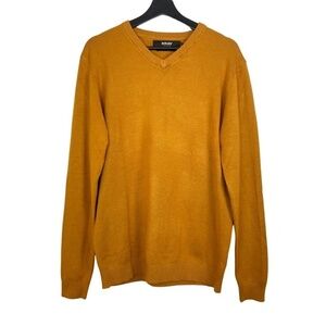 Men's X-Ray Slim Fit Mustard Yellow Soft Premium Comfort Sweater, Size L